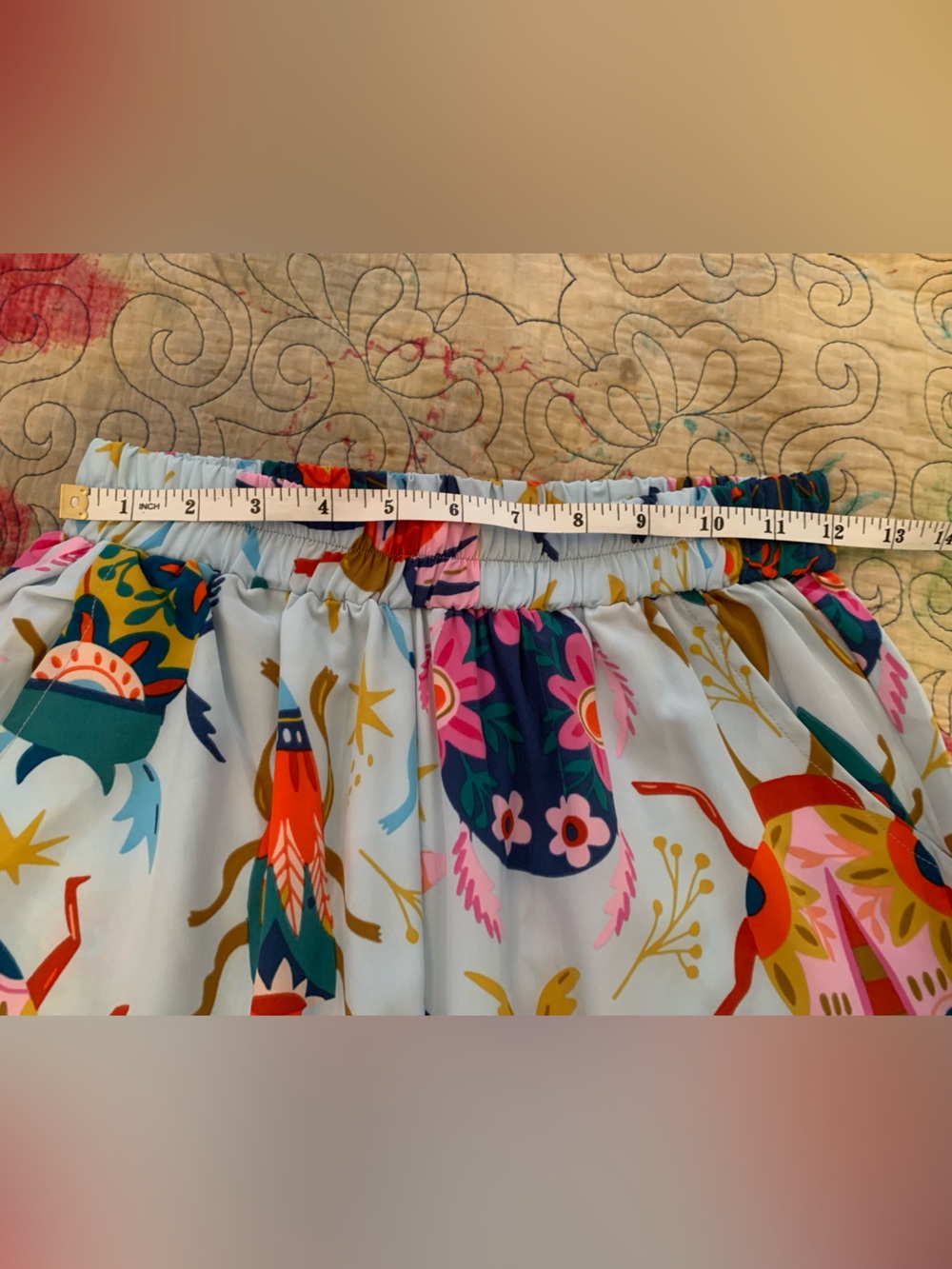 NWOT! COLORFUL HIGH WAIST, COLORFUL, WIDE LEG, SILKY PANTS. EXCELLENT CONDITION! - Picture 2 of 6